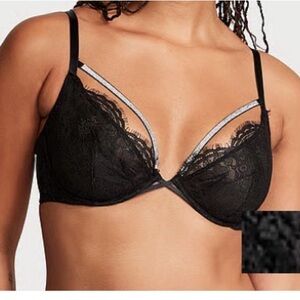 Shine Strappy Unlined Lace Low-Cut Demi Bra